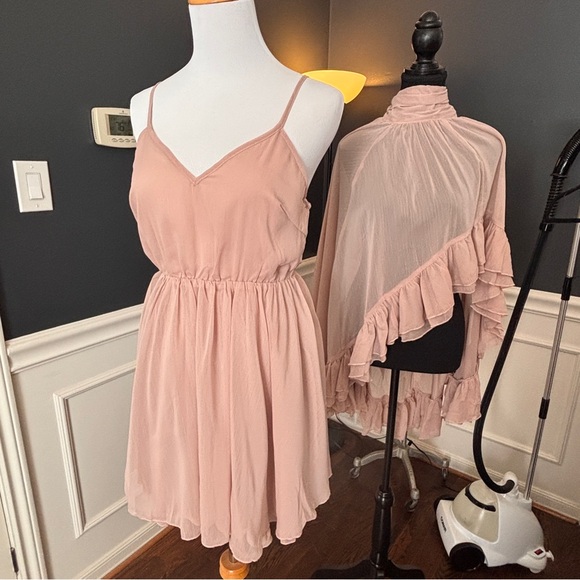 Commense Blush Ruffle Mini Dress - Picture 3 of 10